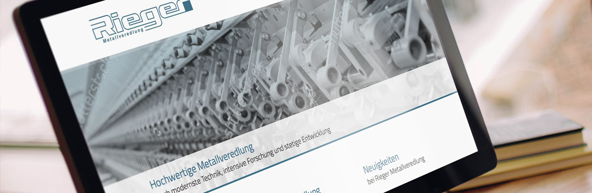 Rieger Metallveredlung Blog – New website for Rieger Metallveredlung